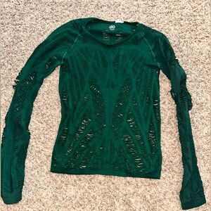 ALO Yoga Deep Green Long Sleeve Tee